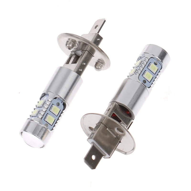 Bombillas LED para faros delanteros de coche y motocicleta, luz superbrillante de 6000K, H1, 2 piezas