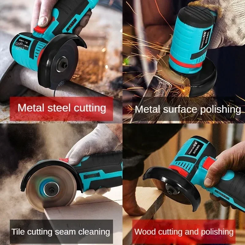 12V Brushless Angle Grinder 18500RPM Rechargeable Grinding Tool Cordless Polishing Machine Diamond Cutting Grinder Electric Tool