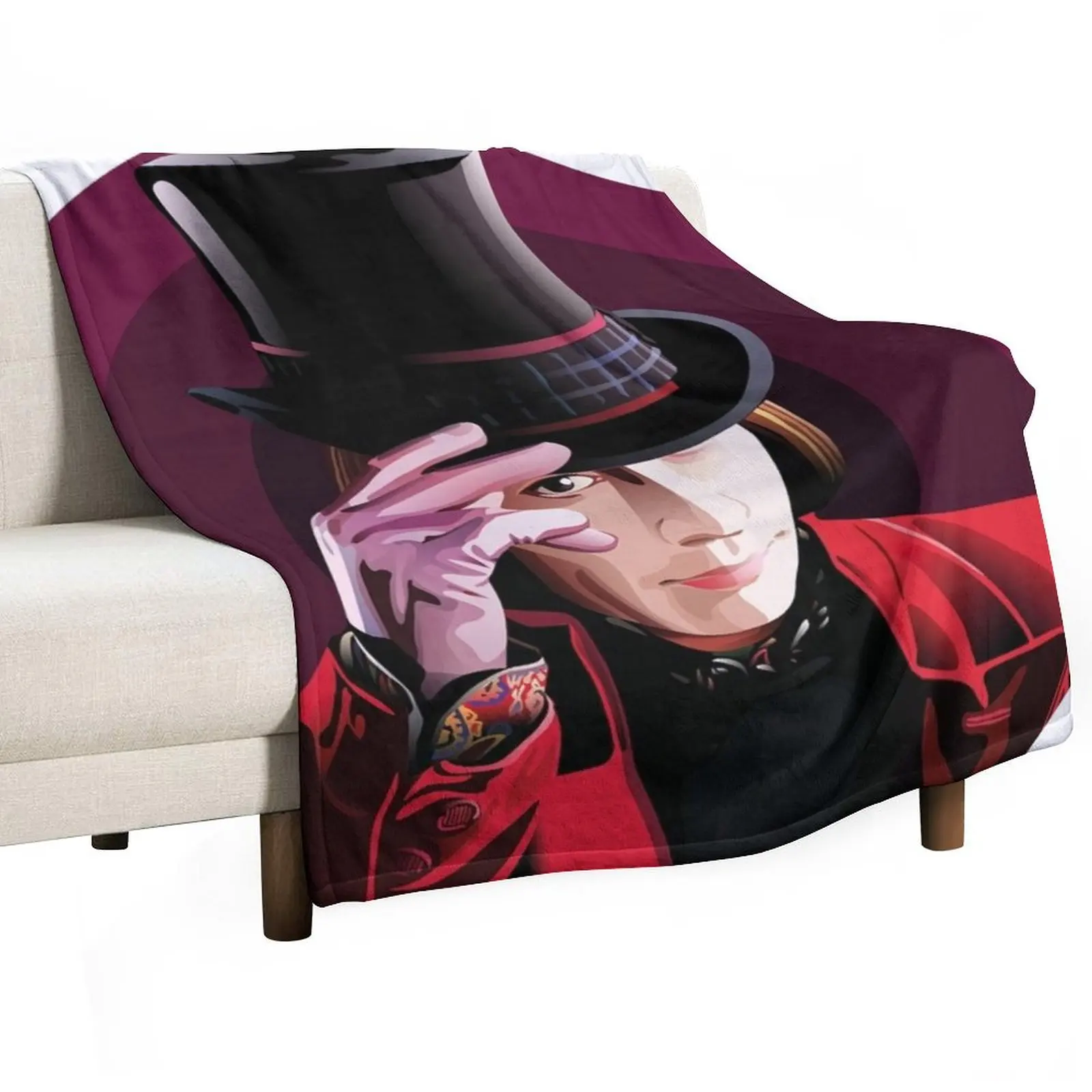 

Johnny Depp - Chocolate factory Throw Blanket Elegant Warm Throw Blanket for Hotel Home