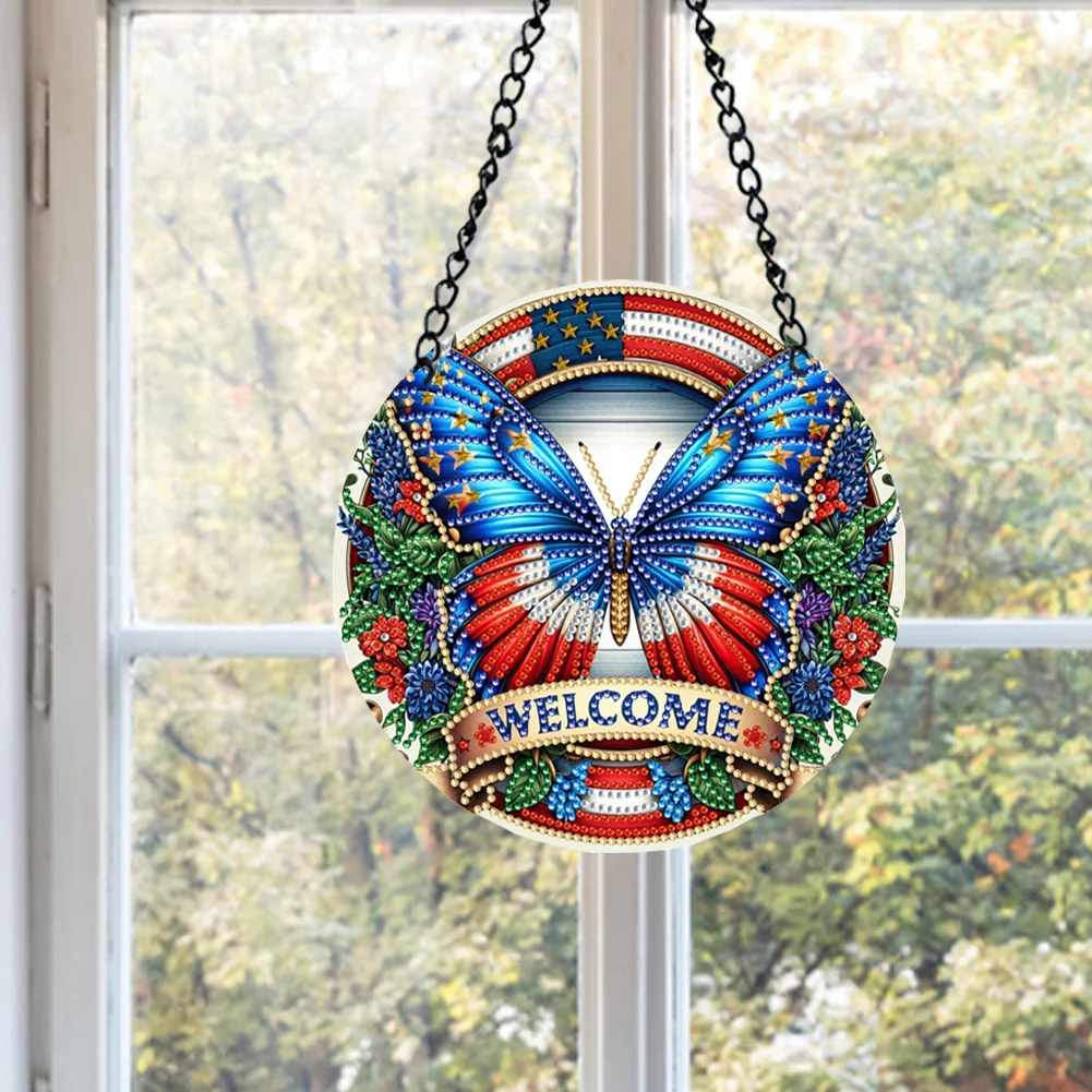 

2D/плоский DIY алмазный рисунок «Ловец солнца» со стразами и бриллиантами, художественные оконные подвески, алмазный художественный кулон, подвесное окно для домашнего декора