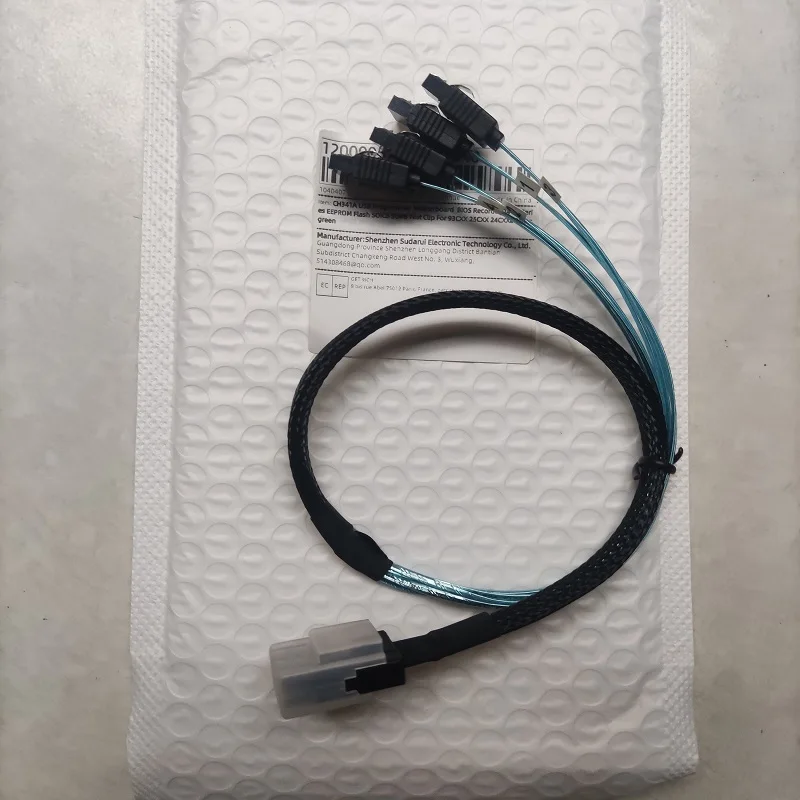Mini SAS 36P SFF8087 to 4 SATA 7-Pin Hard Drive Host Data Cable for Computer Server High-Speed Data Transfer