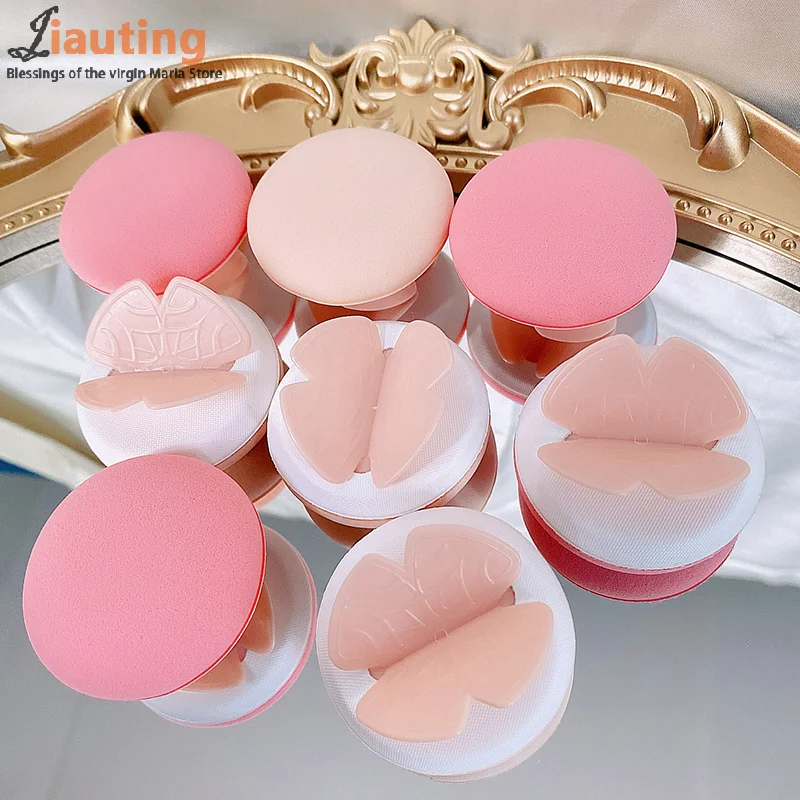 Mini Cotton Candy Puff Bow Knot Air Cushion Liquid Foundation Makeup Sponge Puffs Dry Wet Puff Cosmetic Applicator Makeup Tools