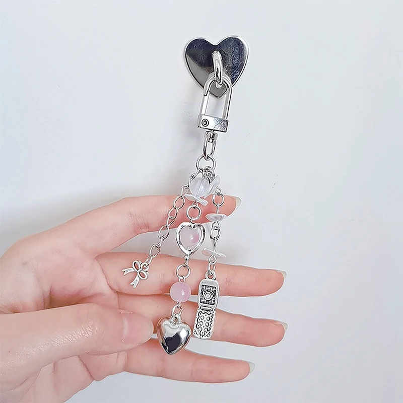 

Phone Charms Girl Strap Lanyard Pendant Kawaii Gradual Beaded Shell Keychain