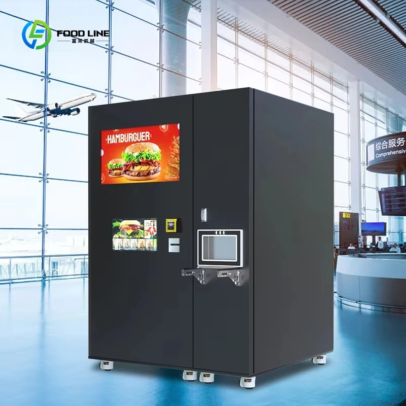 Smart Touch Screen Vending Machine Hot Food Hamburger Vending Machines for Sale