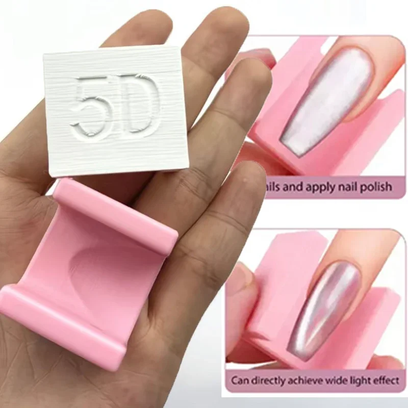 

1pcs Nail Art Magnetic Stick White/Pink Nails Art Suede Magnet Suitable for DIY 3D Magnetic Cat Eye Gel Nail Polish Magnet Tools
