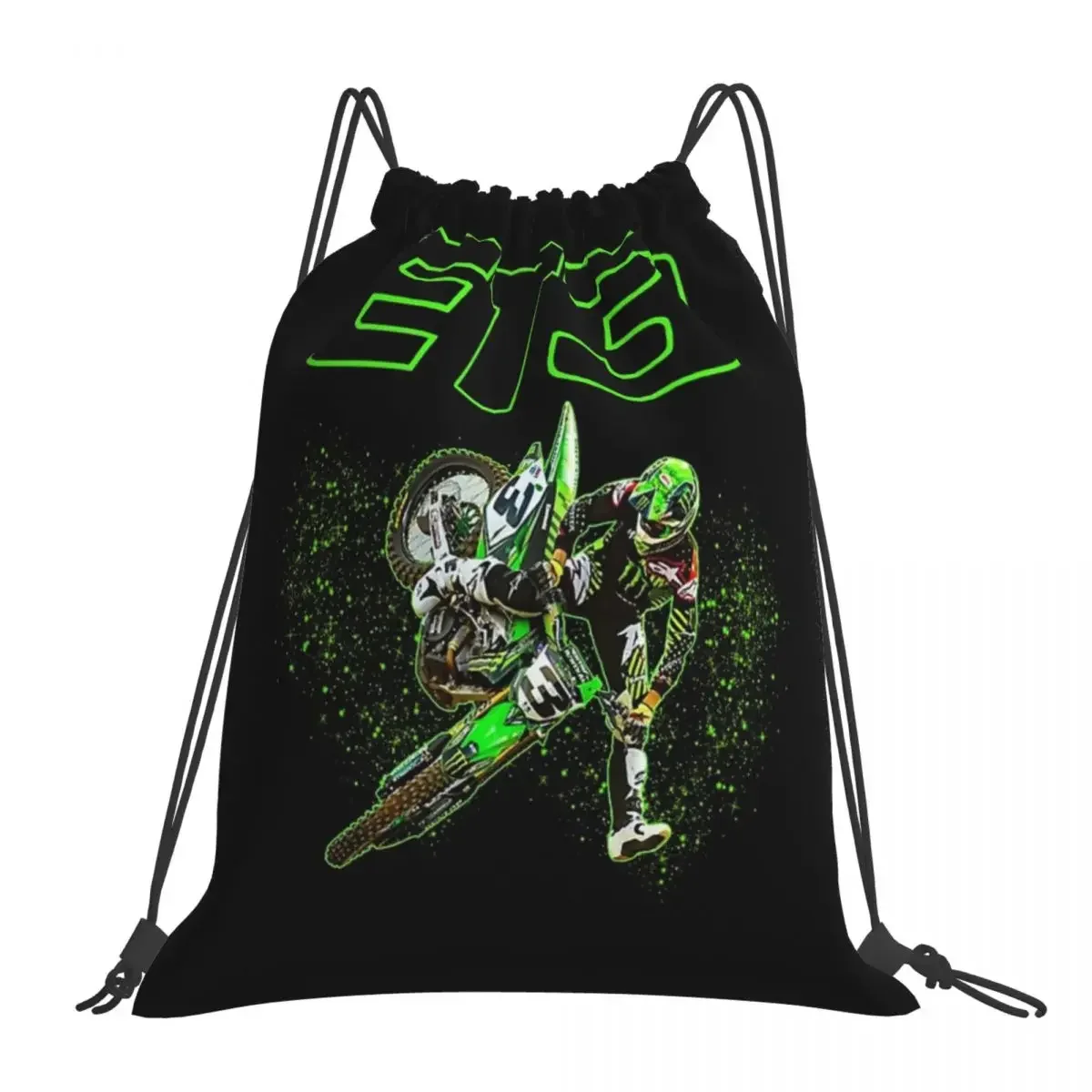 Motocross And Supercross Champion Eli ET3 Tomac Backpacks Portable Drawstring Bags Sports Bag BookBag For Man Woman Students