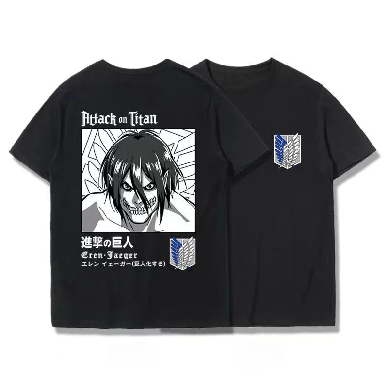 Japanese Anime T Shirt Scouting Legion Clothes Shingeki No Kyojin Tee Shirt Attack on Titan Giant Short-sleeve T-shir Men Women