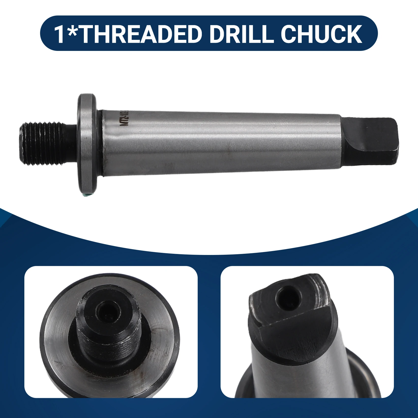 AC88 MT2 to 1/2-20 Threaded Drill Chuck Arbor, Hardened Morse Taper 2MT Shank Adapter, Steel Drill Chuck Adapter for Drill for