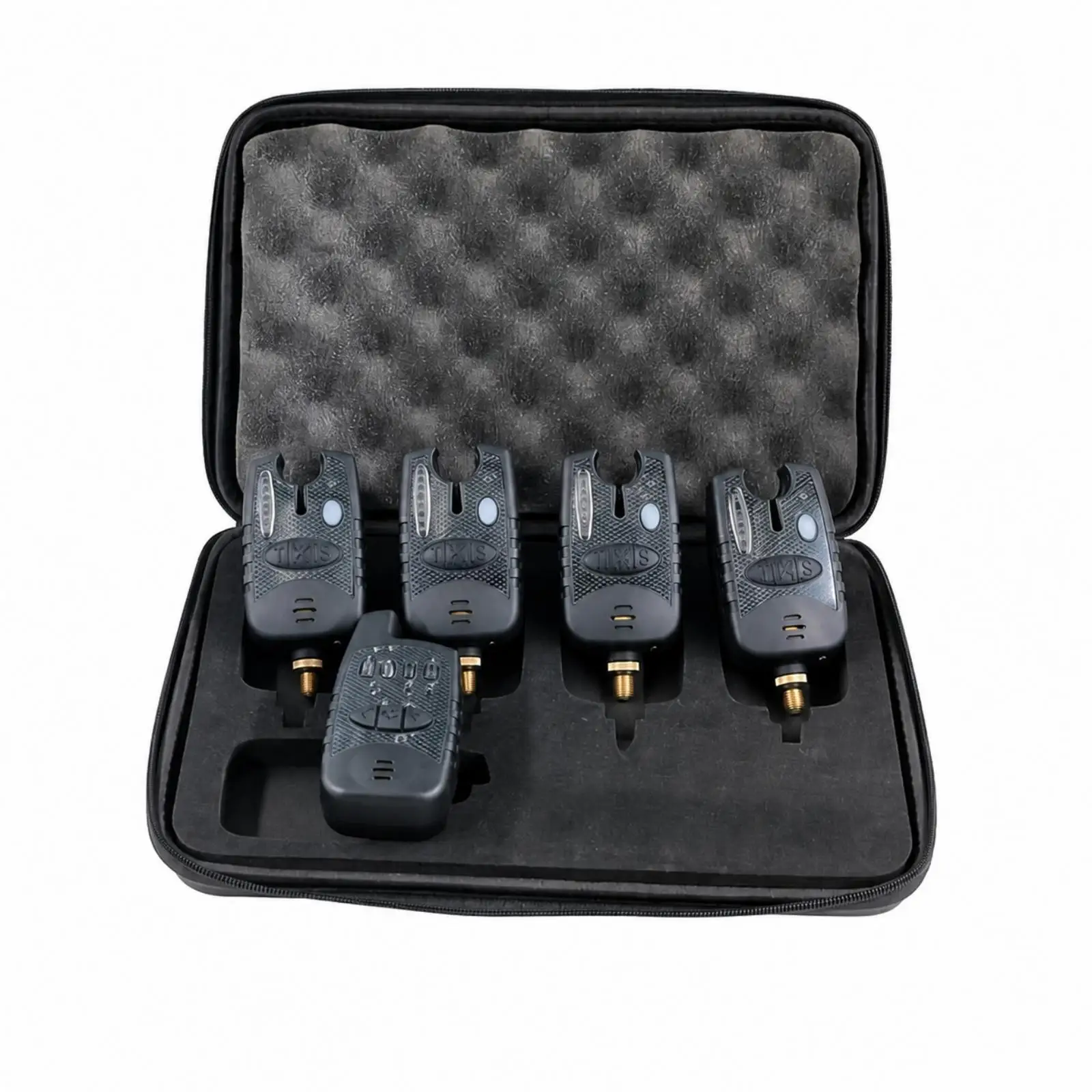 Fishing Bite Alarm with Pager Receiver for Carp Multi Rod Electronic Detector Kit with Night Light and EVA Storage Box