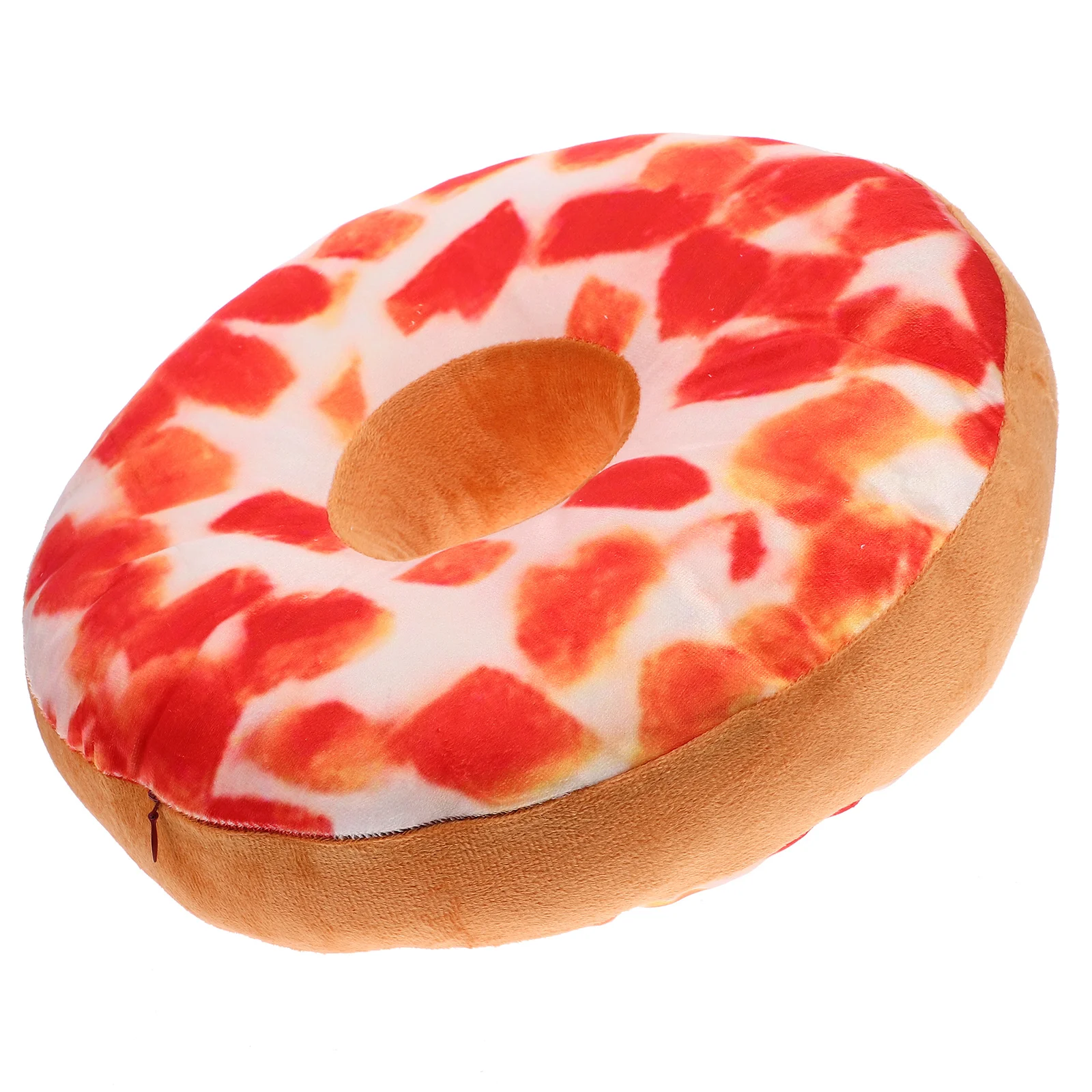 1pc Simulation Chocolate Doughnut Pillow Soft Hugging Cushion For Home Office Nap Sleep Cartoon Stuffed Round Decorative