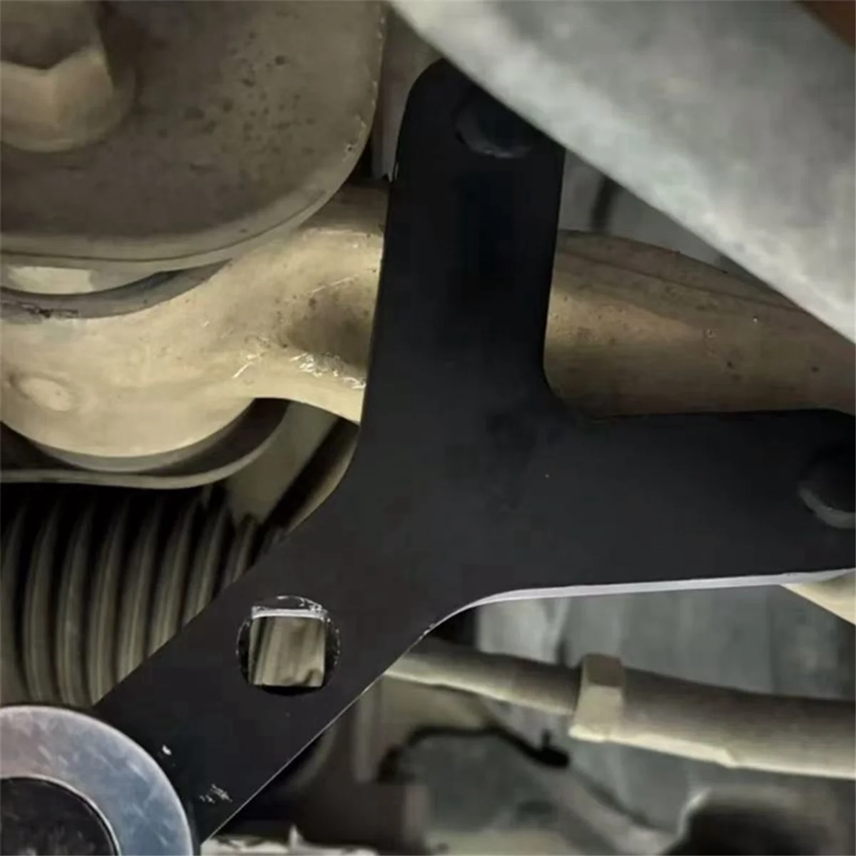 أداة إزالة وصلة ذراع التحكم السفلي للسيارات وذراع التأرجح الأسود أداة تركيب غطاء التعليق للدراجة -L94A #4