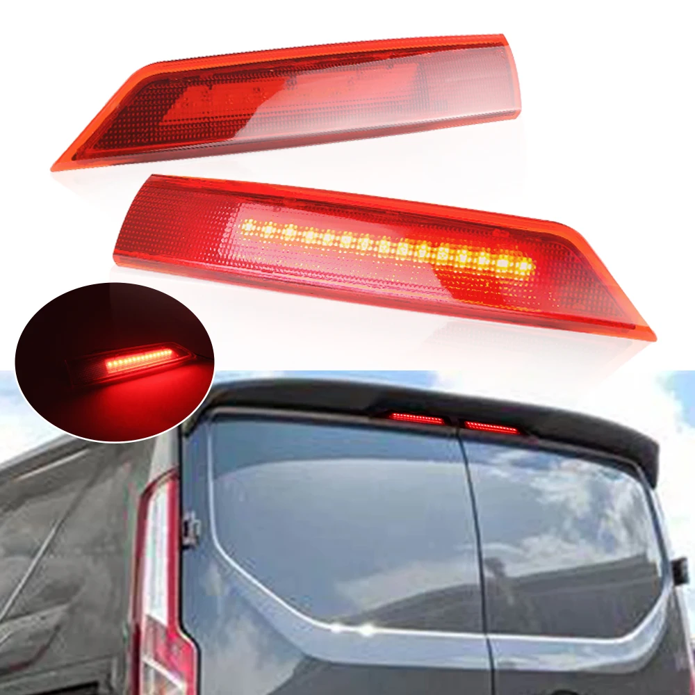 2Pcs For Ford Transit Custom 2016-up 12V LED 3rd Third Brake Light Rear High Level Mount Stop Lamp Accessories OEM# 2009953