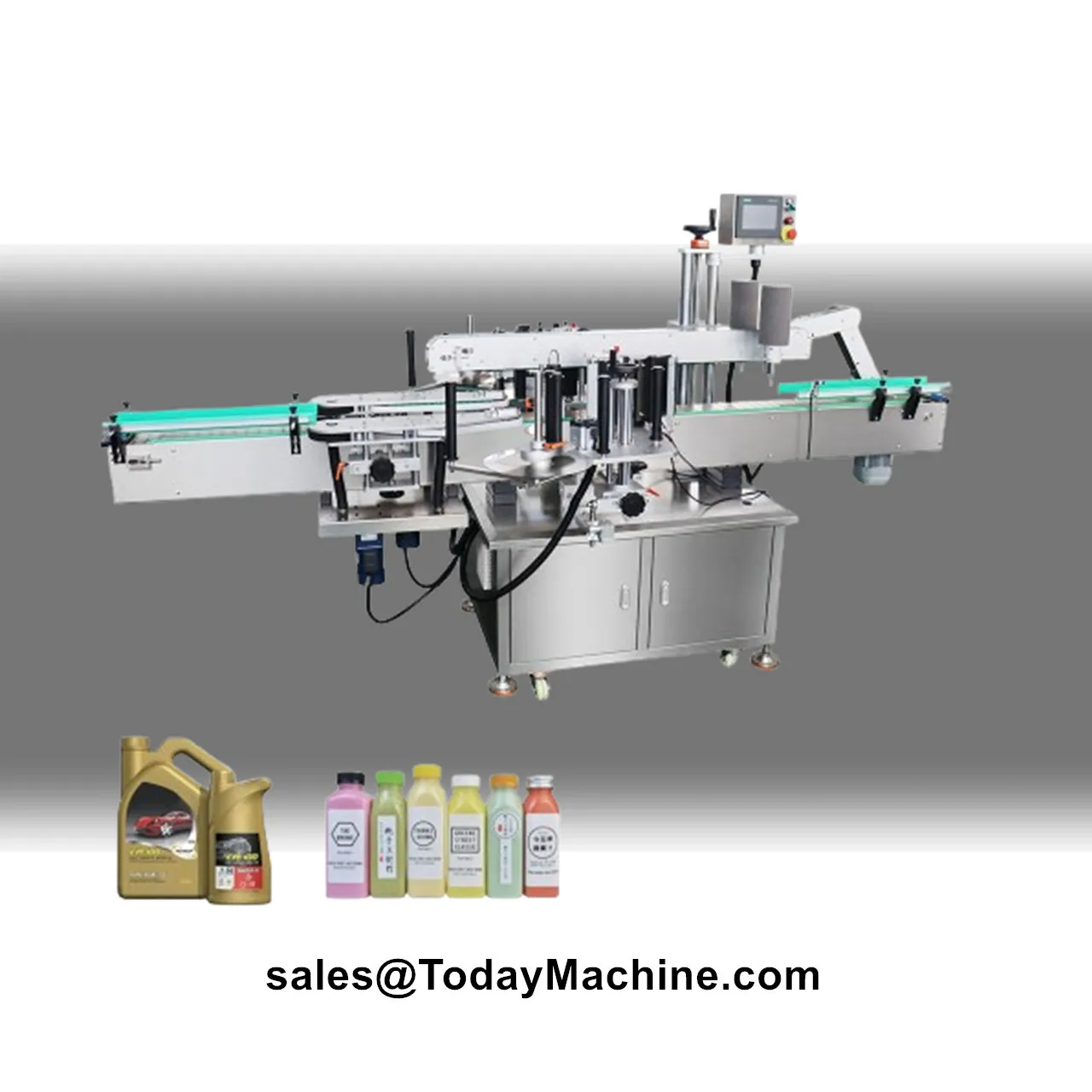 Round Bottle Labeling Machine With Double Sides Sticker
