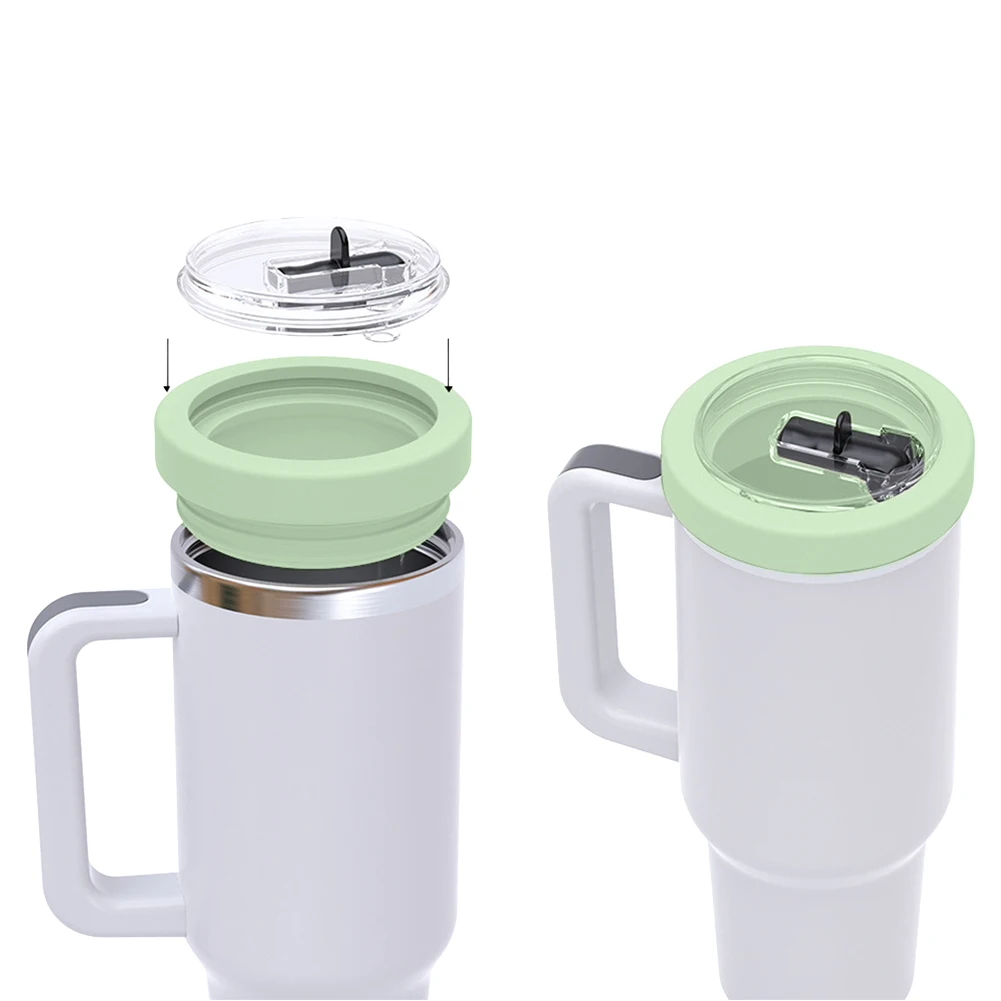 Replacement Lid with Straw Water Bottle Top Cap Reusable Tumbler Cover for Stanley 40oz Mug Accessories