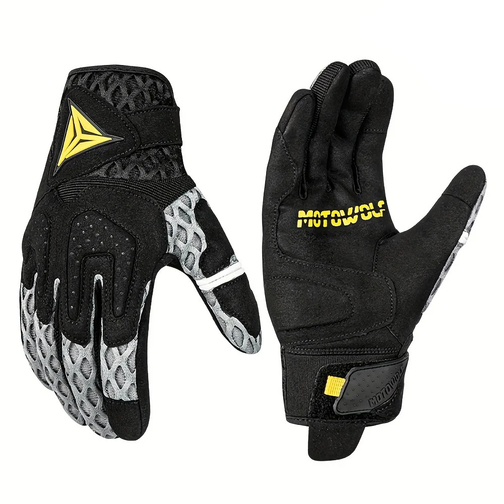 Guantes de motocicleta para hombre, antideslizantes, transpirables y resistentes a caídas, para deportes al aire libre