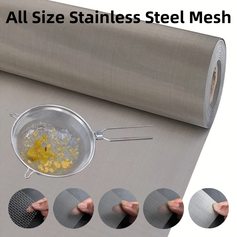 4 - 500 mesh,All Size 304 Stainless Steel Filter Wire Mesh Woven Wire Sieve Plate Screen Mesh