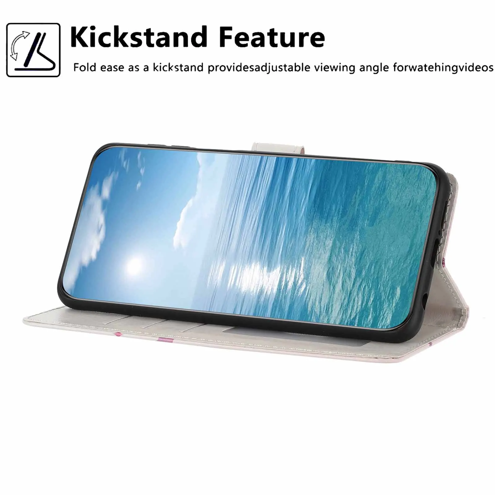 Etui na telefon Funda Redmi Note 15 Pro 3D Butterfly do Xiaomi Redmi Note 15 14 13 12 11 Pro Plus 10 9, skórzane etui z klapką na tył — zdjęcie produktu 5