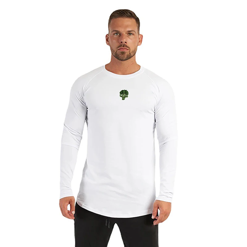 Männer Sport Eng Anliegende Lange ärmeln Fitness T-shirt Stretch bodybuilding Running Training Sport Für Sport Kleidung