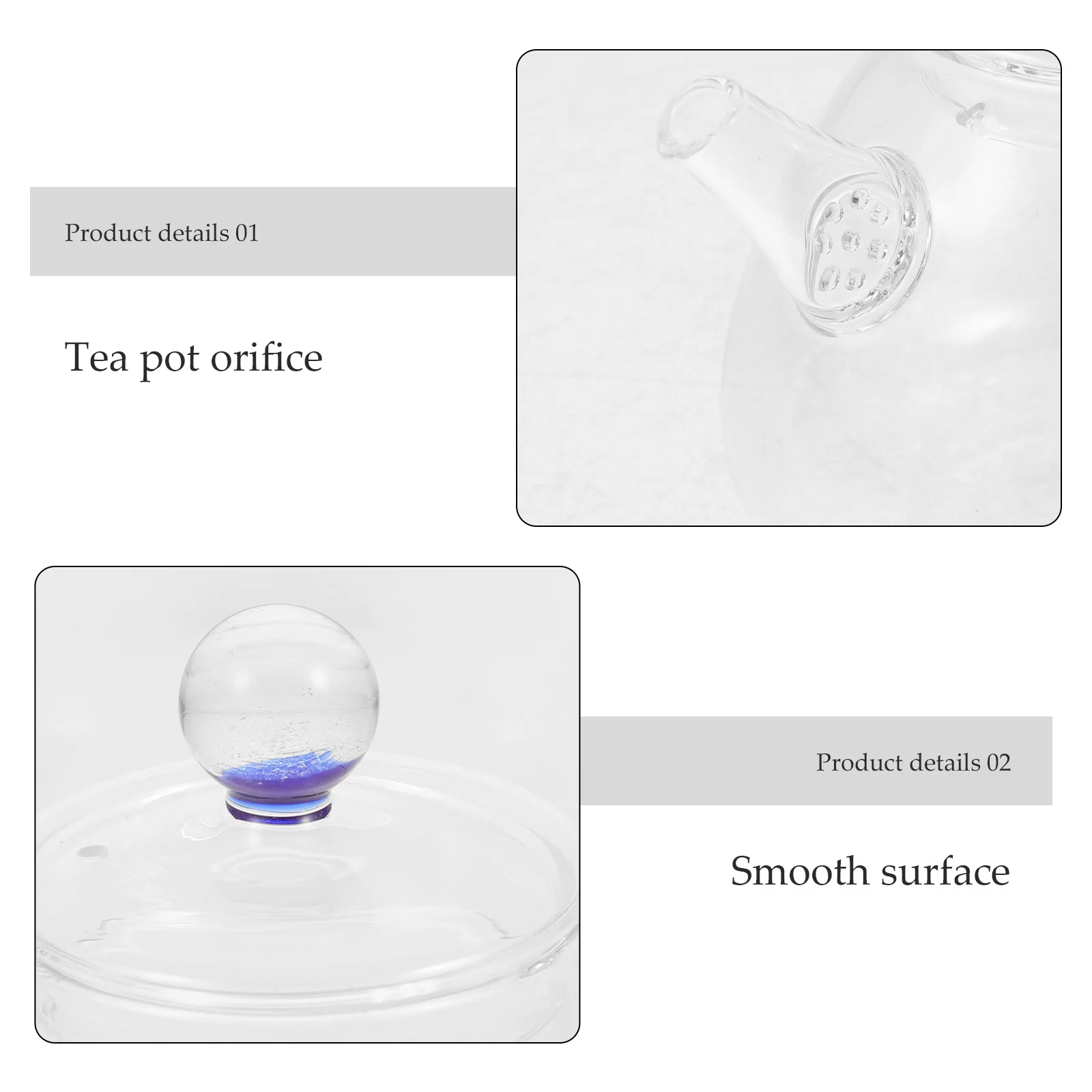 

Transparent Glass Teapot 250ml Comfortable Handle Clear Tea Kettle Small Loose Leaf Tea Pot Ideal for Home Brewing