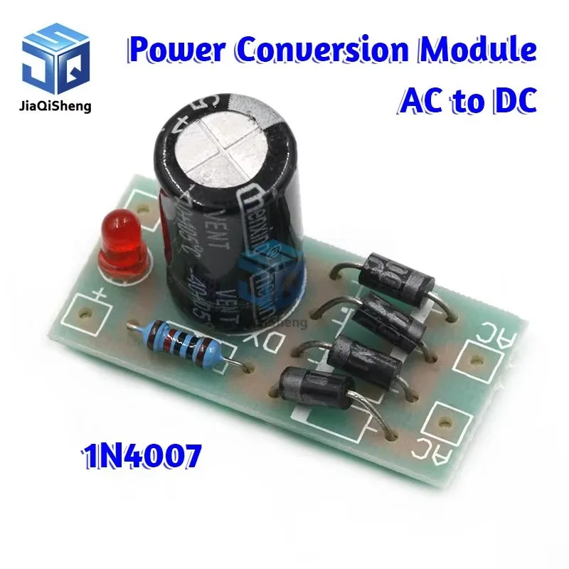 AC to DC power conversion module 1N4007 full bridge rectifier filter 12V 1A AC DC converter