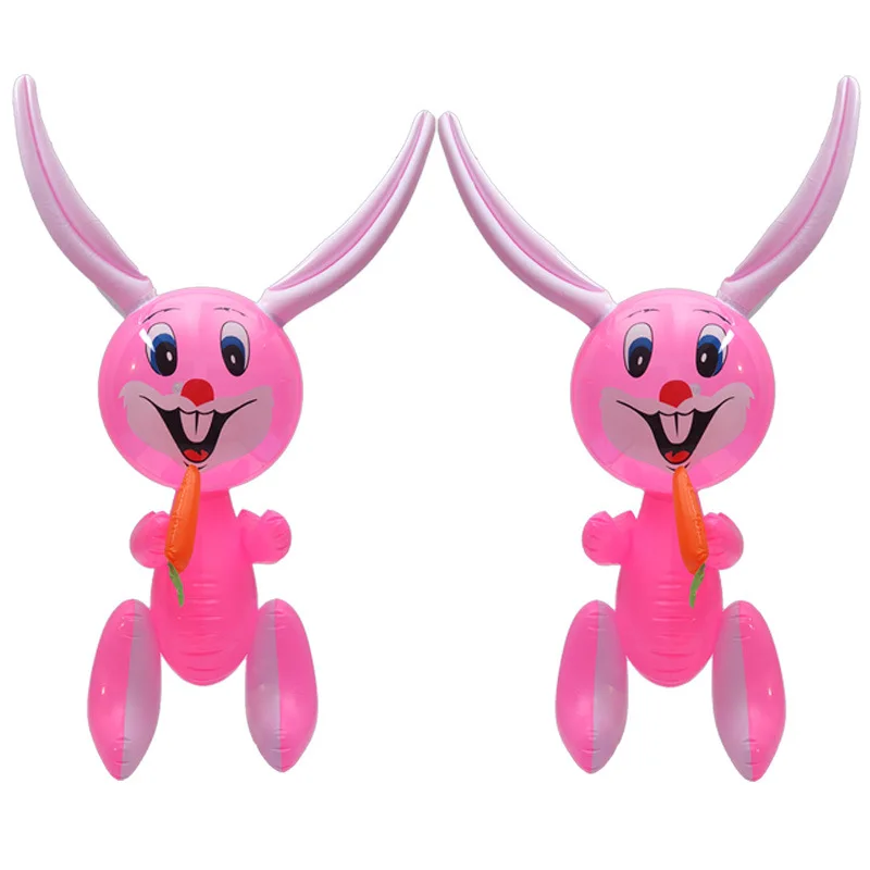 

Children's Cartoon Cute PVC Inflatable Long Ears Rabbit Toys Children Easter Party Decoration Toys Props Inflatable Rabbit Toys