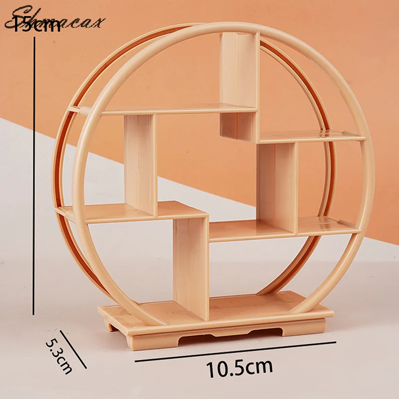 1PC rumah boneka DIY aksesoris miniatur Bogu kosong rak Tampilan Mini berdiri rak penyimpanan Model mainan adegan dekorasi