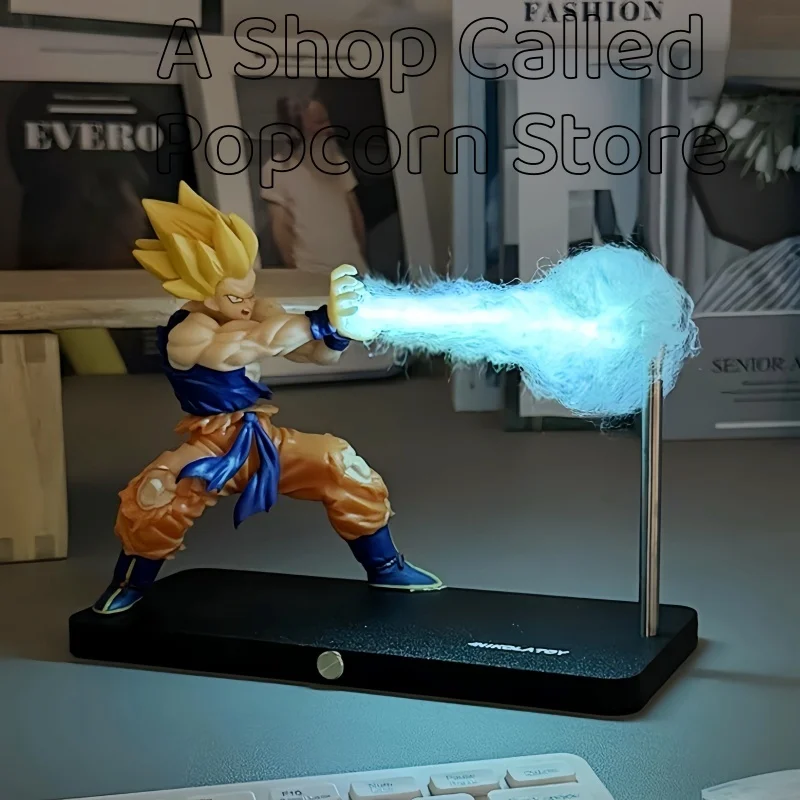 Nikolatoy Dragonball Peripheral Kamehameha Night Light - Magnetic Kakarot Ambient Night Light Decoration
