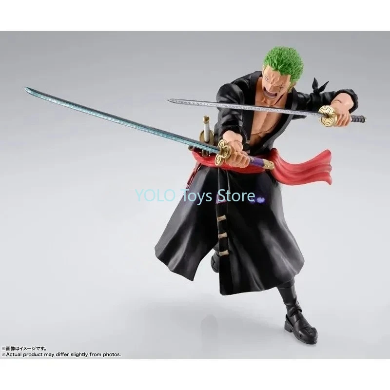 

Оригинальная аниме-фигурка Bandai ONE PIECE SHF Roronoa Zoro, игрушки для мальчиков и девочек, подарок для детей, коллекционная модель, украшения