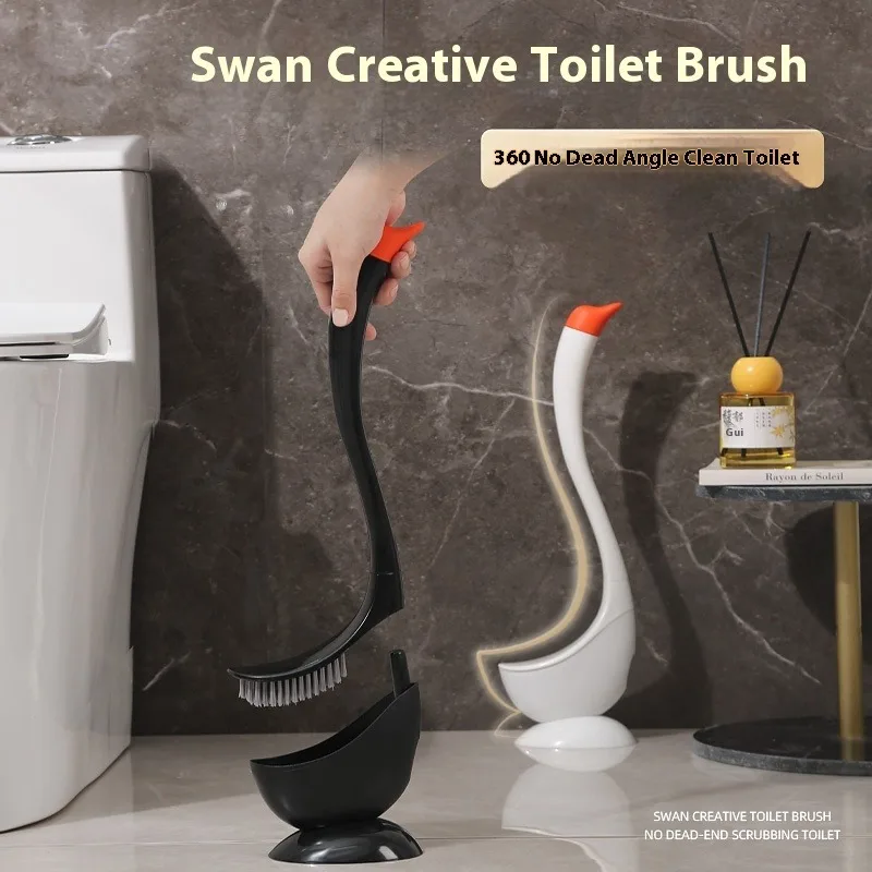

Long Handle Toilet Brush Set Bathroom Cleaning Tool Creative Angle Reach Hard Bristles Stainless Steel Stick Home Essentials
