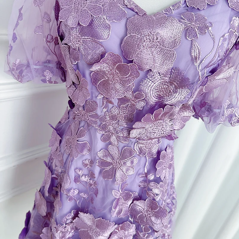 Тяжелая работа ручной работы V-Ne Puffy Sve Dr Pure Color Маленькая подставка V-Ne Bubble Sve Dr для женщин