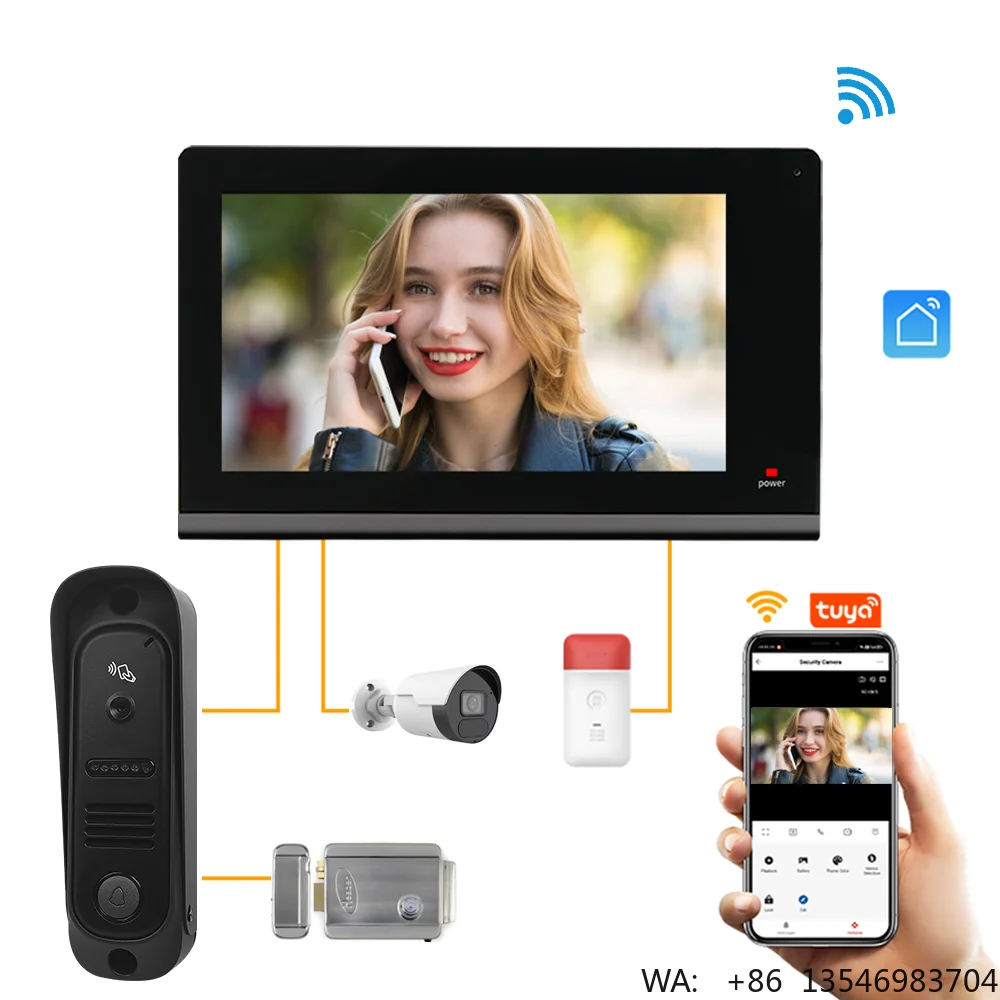 2026 Latest IP Video Door Phone Intercom System 1080P Tuya Smart Video Doorbell Wifi Doorphone Intercom for Apartment Home Villa