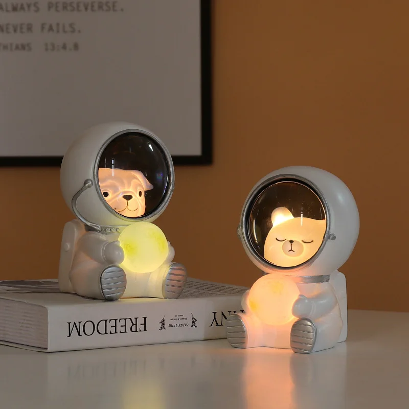 Night Lamp New Usb Charging Led Lamp Nursery Moon Animal Astronaut Cat Dog Table Decoration Baby Childrens Toy Birthday Gift