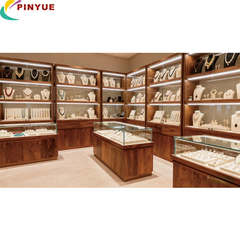 custom.Commercial Furniture Jewelry Store Retail Fixtures Display Showcase Custom Glass Wooden Display Cabinets Jewelry Shop