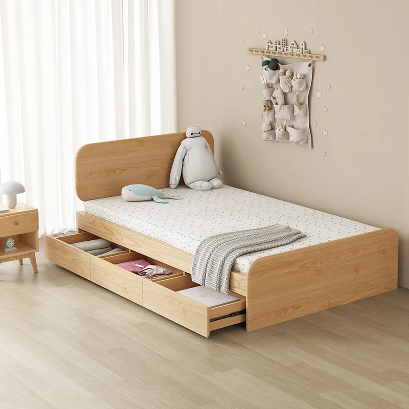 Single bed, 1.2 meters and 1.5 meters, modern and simple storage bed, small household size, 1.2 meters, children's bed, male