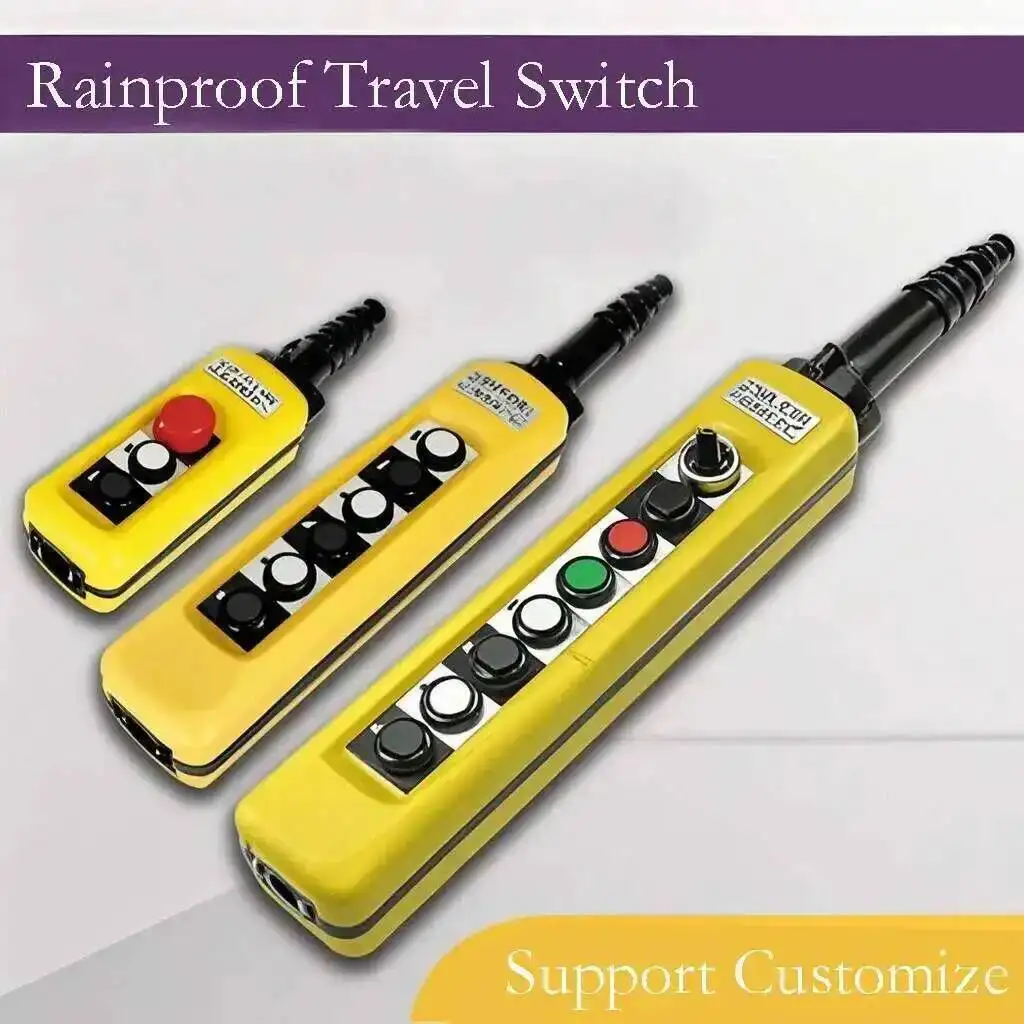 Picture 6: Rainproof Travel Driving Push Button Switch Handheld Lifting Handle Controls Electric Hoist Up And Down Dual Speed