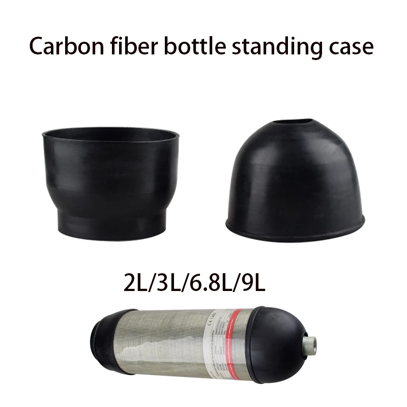 

HPA 2L/3L/6.8L/9L Carbon Fiber Cylinder Tank Rubber Boots Protection Stand Cover For Compressed Diving Aquarium CO2 Equipment