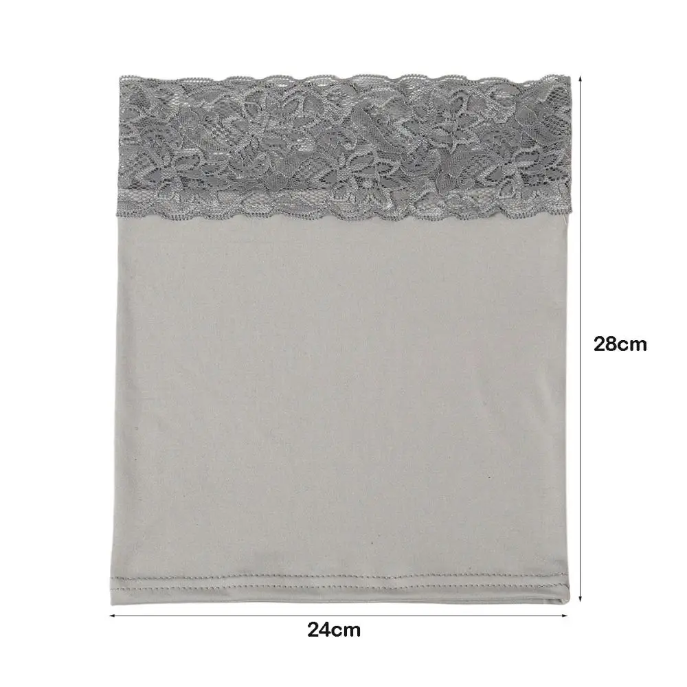 Comfortabele pasvorm Elegante hijab-pet Effen kleur Kanten rand Pulloverhoed Elastische zachte hoofddoekhoed Dameshoofddeksels