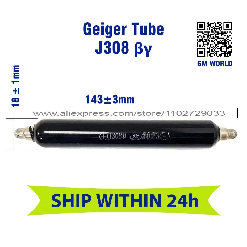 Imagem -04 - Sensibilidade Tubo gm Geiger Muller Uso do Tubo para Geiger Contador Sensor J306 Tubo Geiger J306 Alta