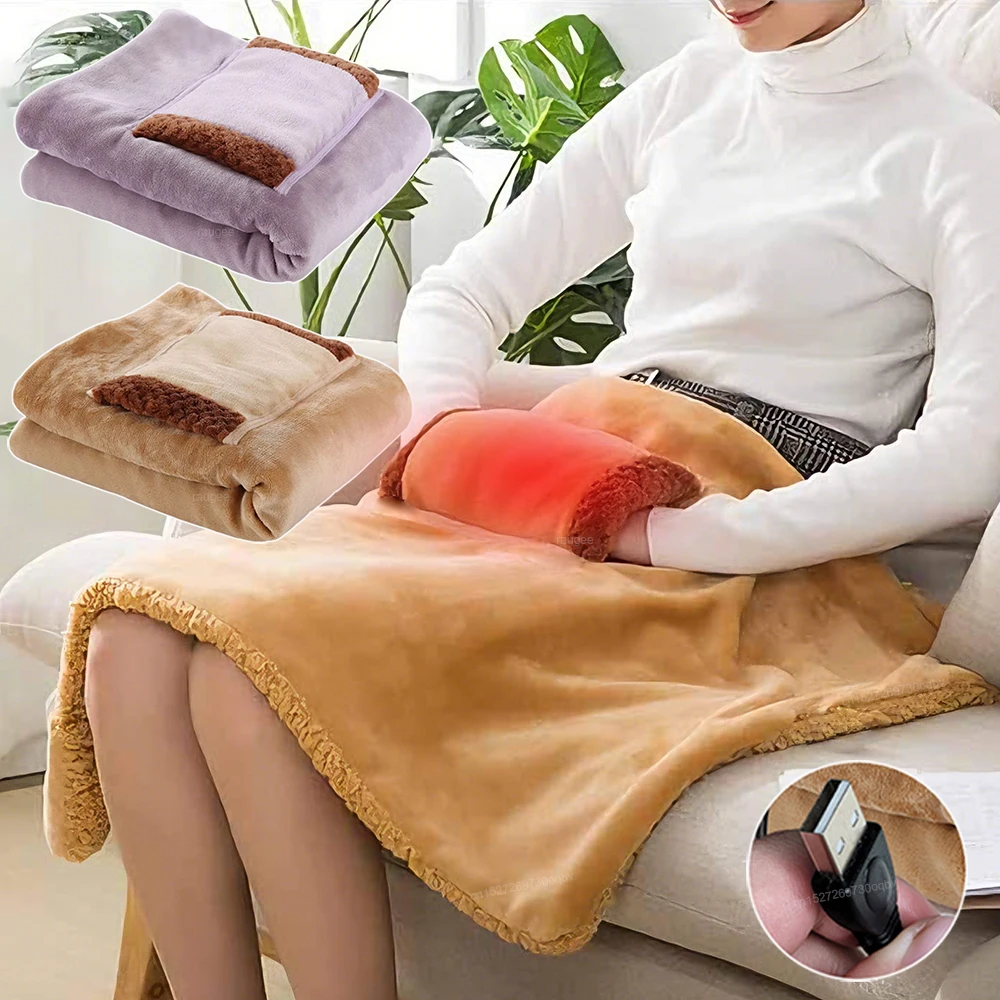 

Грелка для рук USB Зимнее согревающее одеяло USB-нагреватель для рук Грелка с грелкой для рук Мягкое плюшевое одеяло с подогревом для дома, спальни