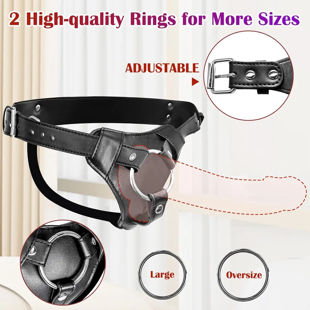 Strapon Dildo Harness Wearable Dildos Pants Underwear BDSM Pegging Erotic Adult Sex Toys for Women Men Couples Lesbian view 3