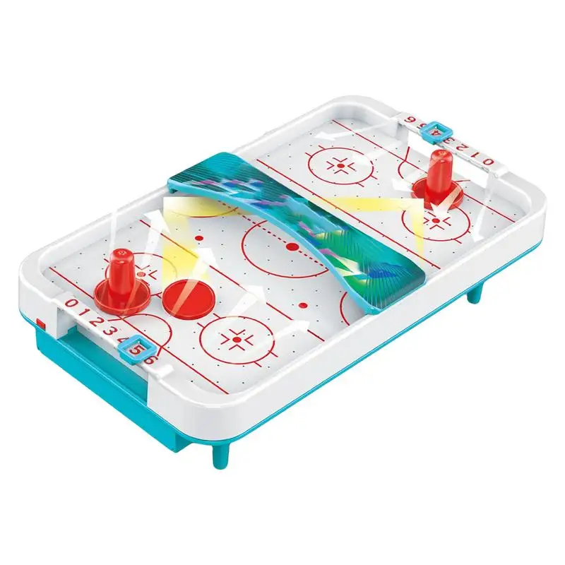 Hockey Table Game With Blower Small Game Battery-Operated Table Small Pucks Portable For Bedroom Living Room