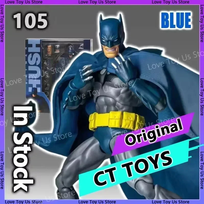 

IN STOCK CT Toys Batman Hush Blue Version Mafex 105 Bat Man Black Version Anime Action Figure Figurine Model Statue Gifts Toys