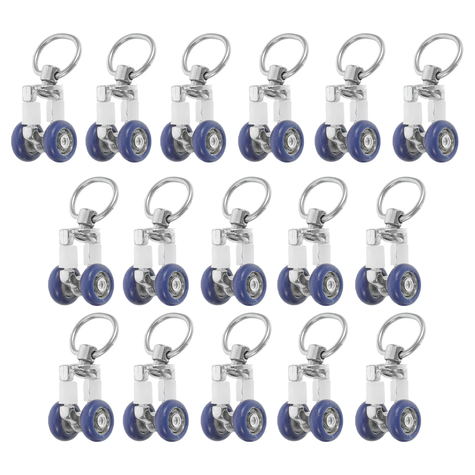 

16pcs Curtain Track Gliders: Heavy Duty Roller For Ceiling Curtain Tracks Silent Drapery Rail Pulley Replacement Sliding Wheel