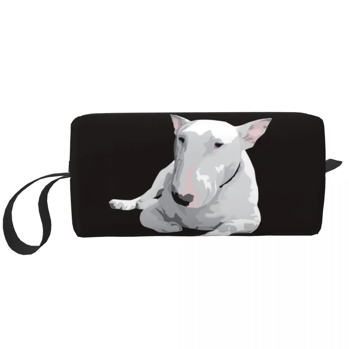 English Bull Terrier Makeup Bag Cosmetic Organizer Storage Dopp Kit Toiletry Cosmetic Bag for Women Beauty Travel Pencil Case