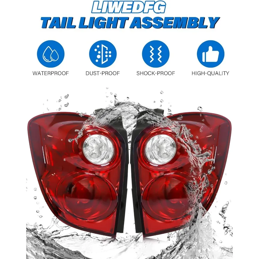 ชุดไฟท้ายที่ใช้ร่วมกันได้กับรถเชฟโรเลต Equ20102015 สำหรับด้านซ้ายและขวา ใช้แทนหลอดฮาโลเจน ไฟเบรกหลังสำหรับรุ่น Mode