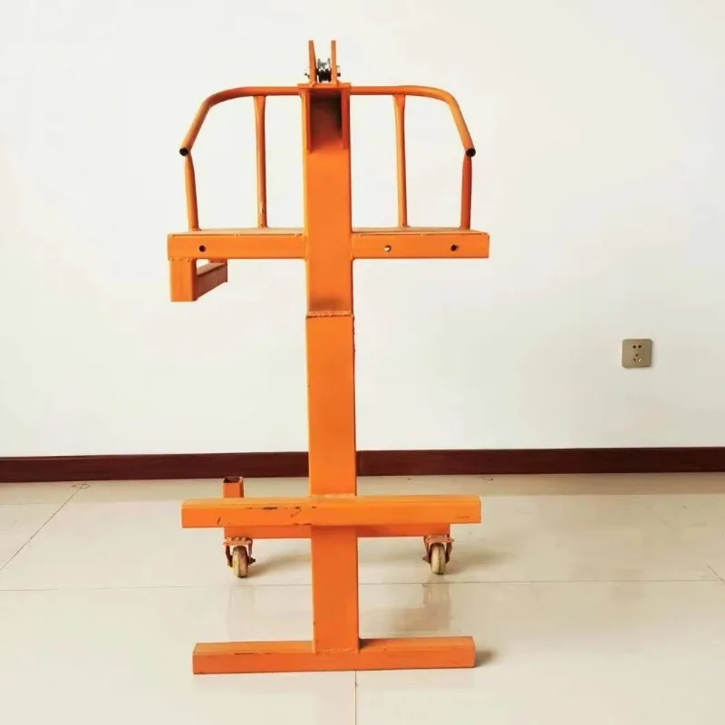 Electric single hanging basket lifting device for aerial work