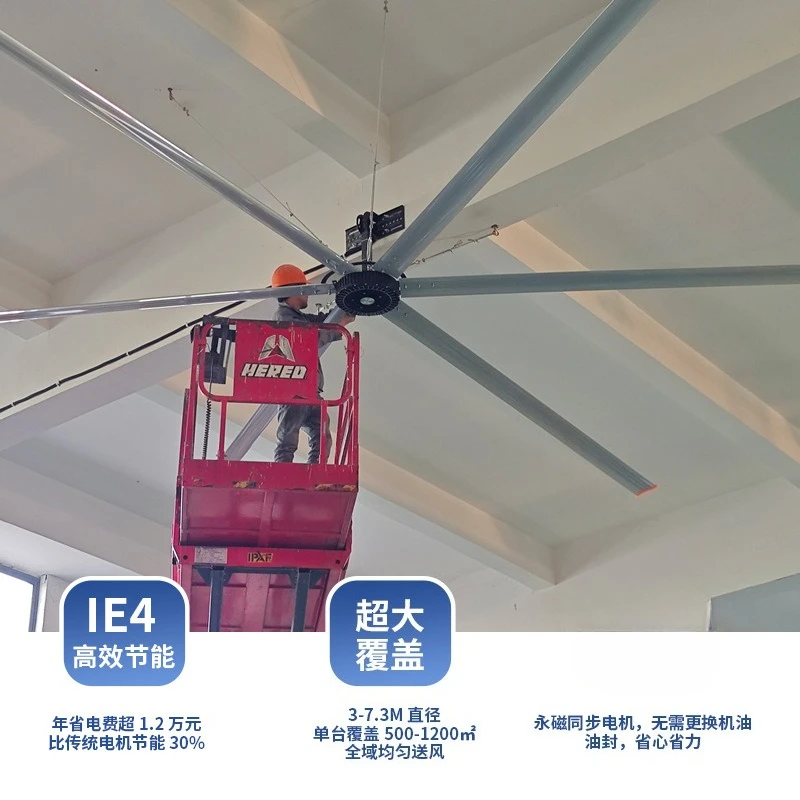 Industrial energy-saving permanent magnet ceiling fan 3.6m 4.2m 5m 5.5m 6.1m  workshop fan