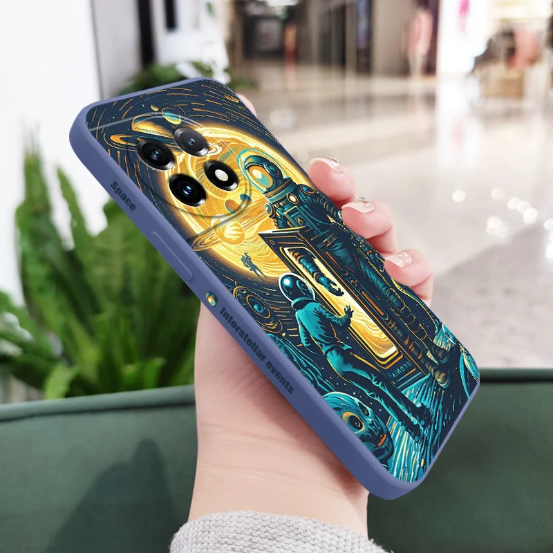 星間ホラー電話ケース Oneplus 13 13R 12 12R 11 11R 10 10R 10T 9R 9RT 9 8T 8 7 7T プロ 5 グラム液体シリコーンカバー