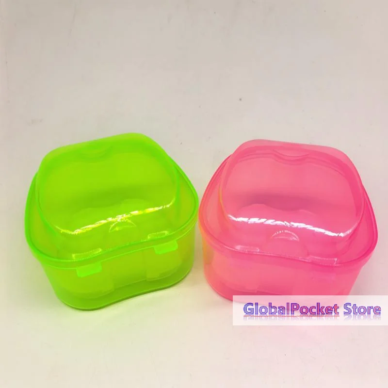 [TG823]Shaped Denture Case With Drainage Tray Leak Proof Lid Portable For Daily Travel Dental Storage Container