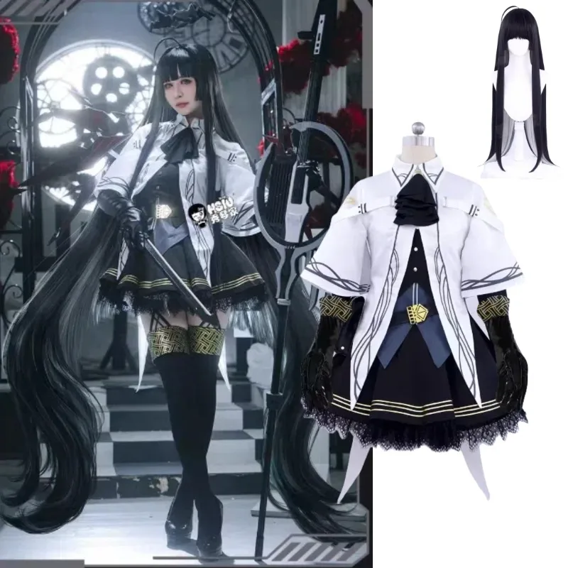 Game Arknights Virtuosa Cosplay Costume Uniform Dress Wig Suit for Women Halloween Anime Carnival Party Roleplay Outfits